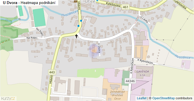 U Dvora - mapa podnikání