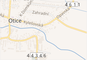 U Lávky v obci Otice - mapa ulice