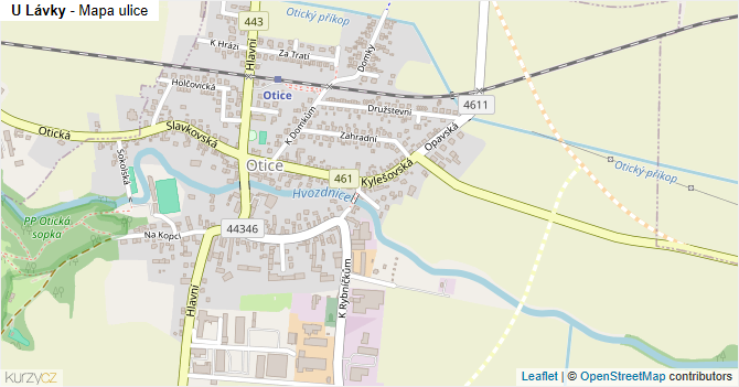 U Lávky - mapa ulice