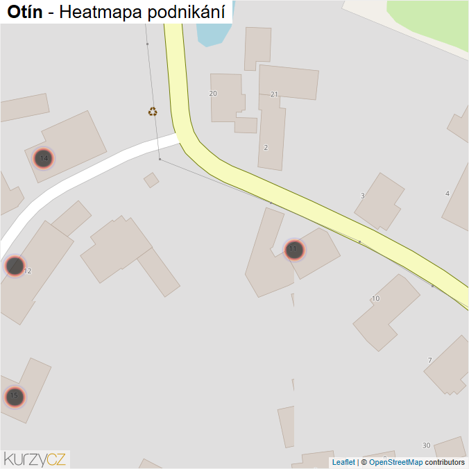 Mapa Otín - Firmy v obci.