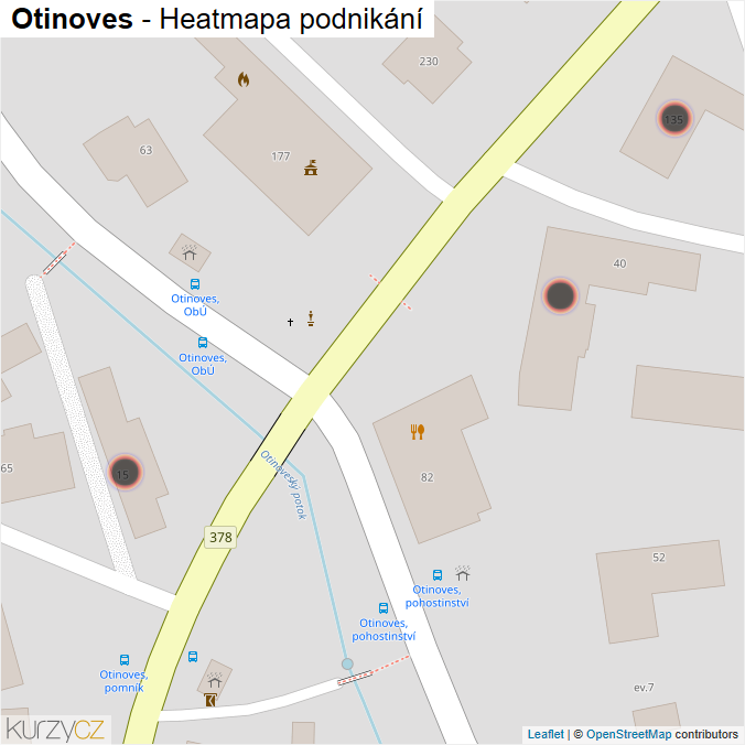Mapa Otinoves - Firmy v obci.