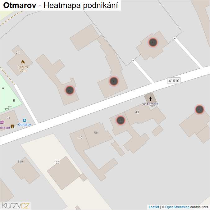 Mapa Otmarov - Firmy v obci.