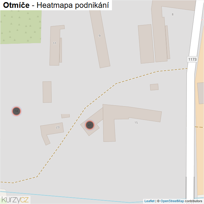 Mapa Otmíče - Firmy v obci.