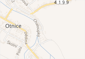 Chaloupky v obci Otnice - mapa ulice