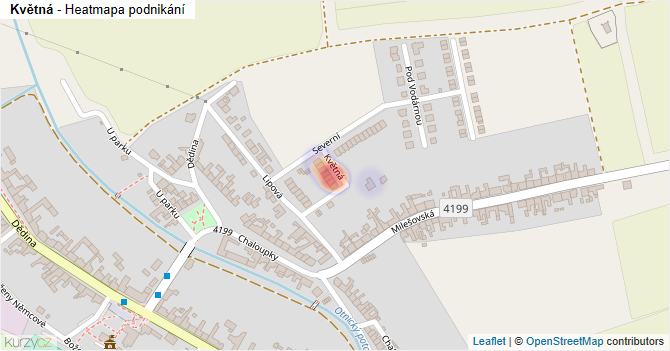 Květná - mapa podnikání