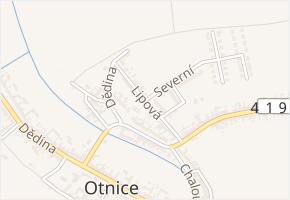 Lipová v obci Otnice - mapa ulice