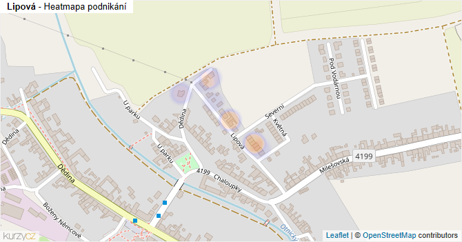Lipová - mapa podnikání