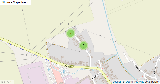 Nová - mapa firem