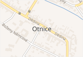 Otnice v obci Otnice - mapa části obce