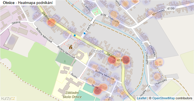 Otnice - mapa podnikání