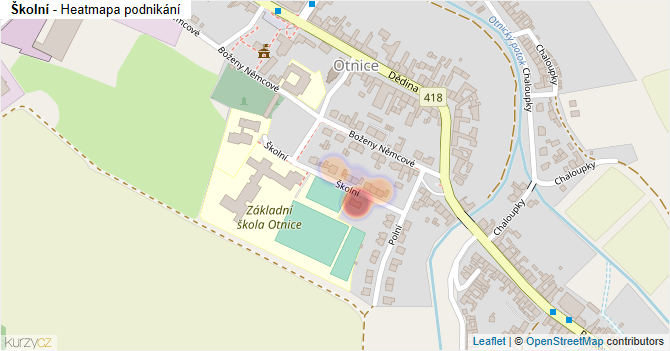 Školní - mapa podnikání