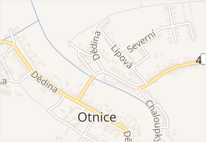 U parku v obci Otnice - mapa ulice
