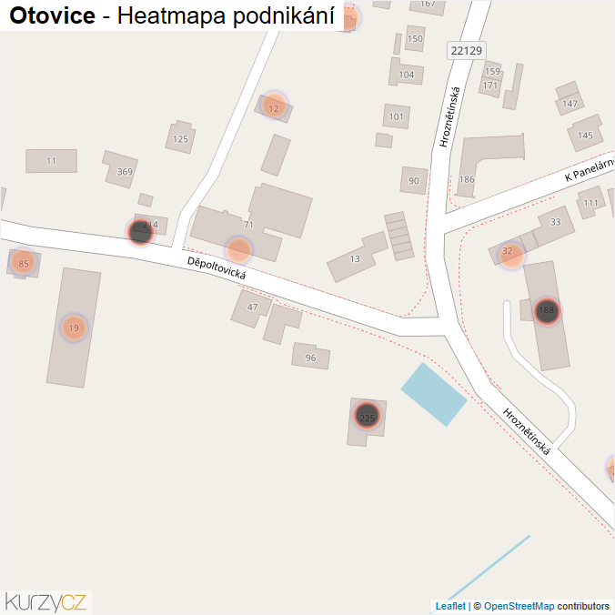 Mapa Otovice - Firmy v obci.