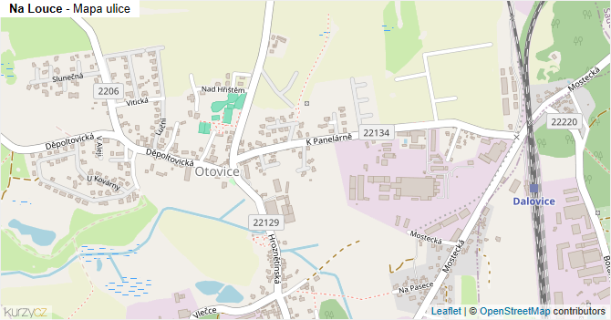 Na Louce - mapa ulice