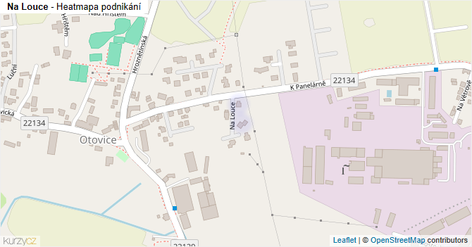 Na Louce - mapa podnikání