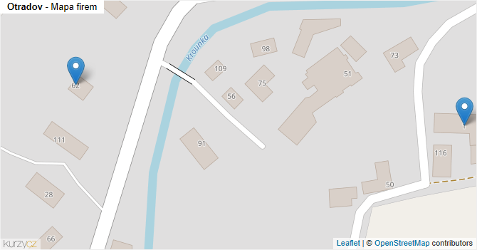 Otradov - mapa firem
