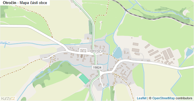 Otročín - mapa části obce