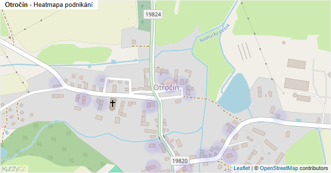 Otročín - mapa podnikání