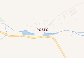 Poseč v obci Otročín - mapa části obce