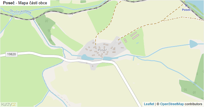 Poseč - mapa části obce