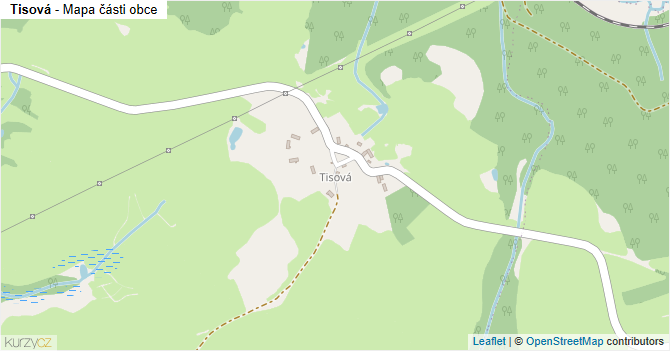 Tisová - mapa části obce