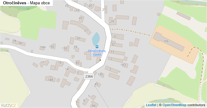 Otročiněves - mapa obce