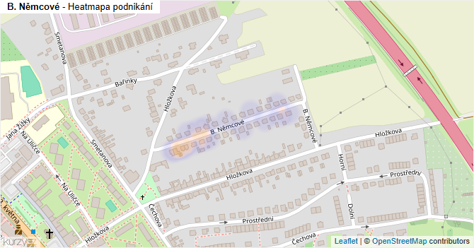 B. Němcové - mapa podnikání