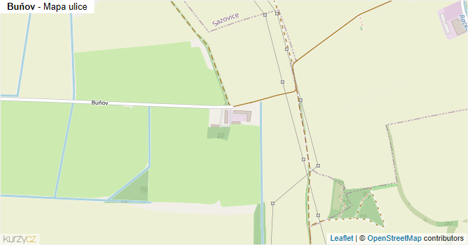 Buňov - mapa ulice