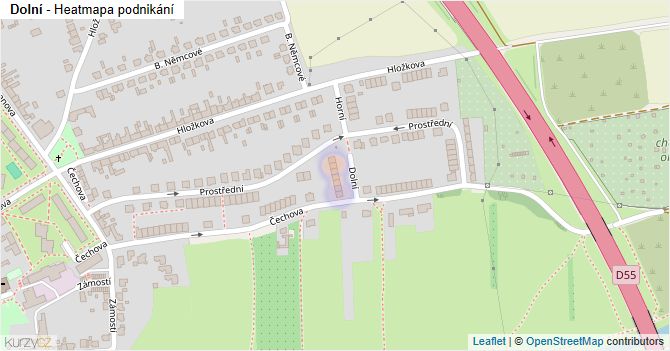 Dolní - mapa podnikání