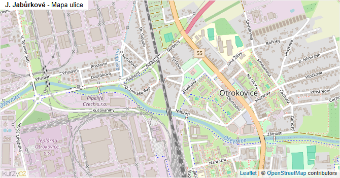 J. Jabůrkové - mapa ulice