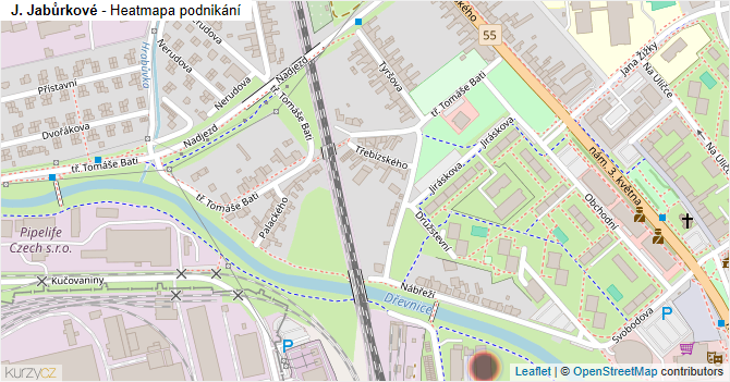 J. Jabůrkové - mapa podnikání