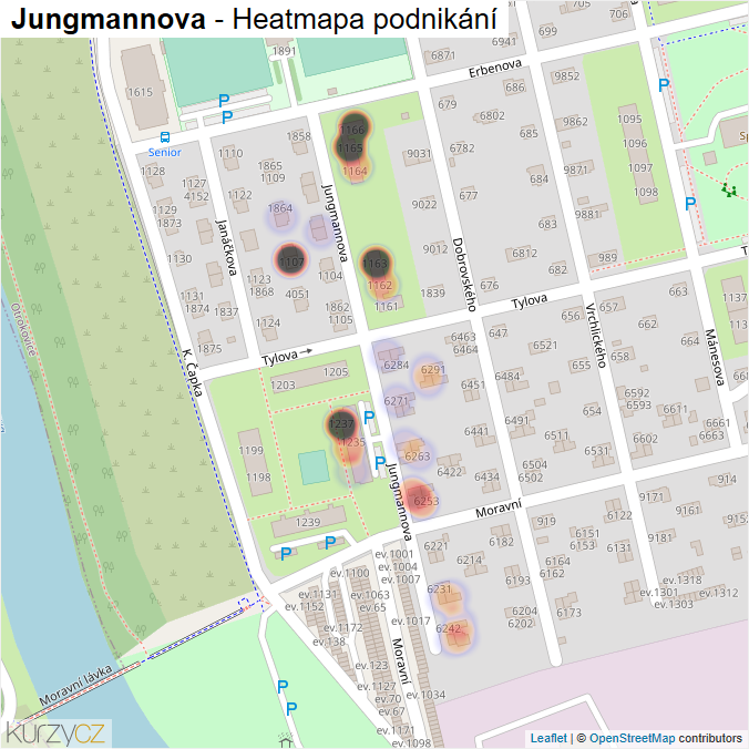 Mapa Jungmannova - Firmy v ulici.
