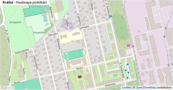 Krátká - mapa podnikání