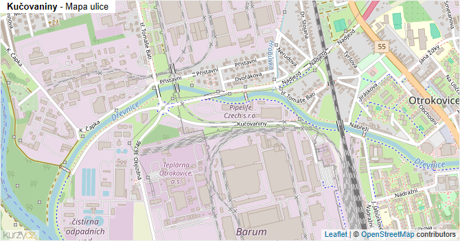 Kučovaniny - mapa ulice