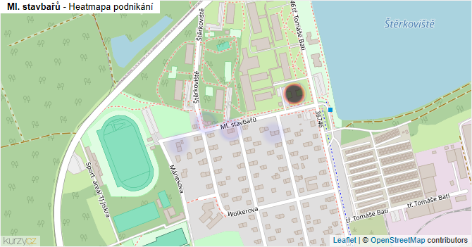 Ml. stavbařů - mapa podnikání