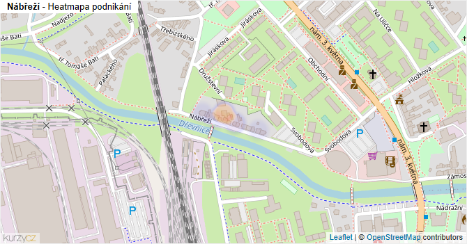 Nábřeží - mapa podnikání