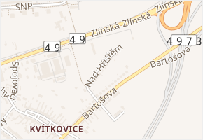 Nad Hřištěm v obci Otrokovice - mapa ulice
