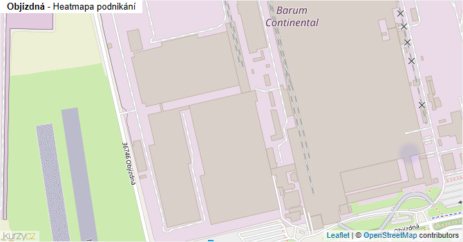 Objízdná - mapa podnikání
