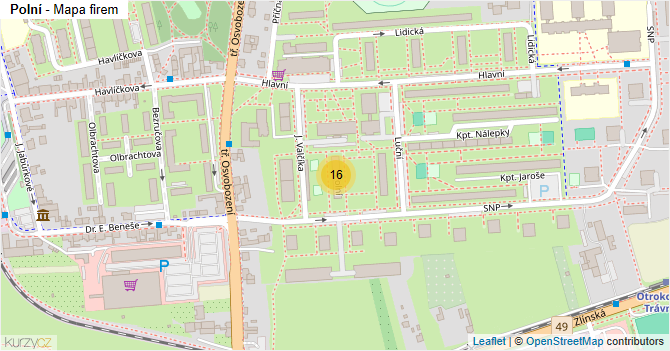 Polní - mapa firem