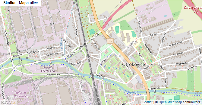 Skalka - mapa ulice