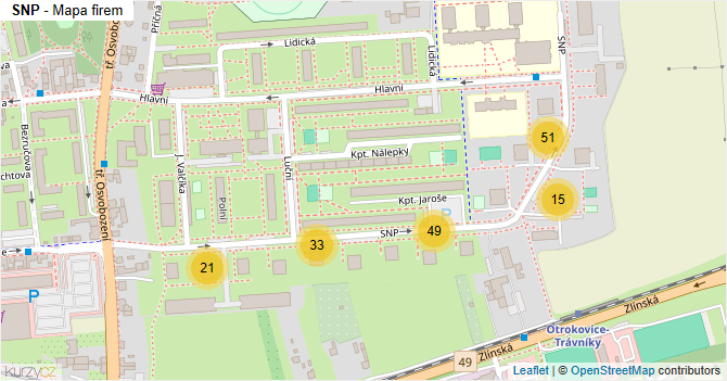SNP - mapa firem