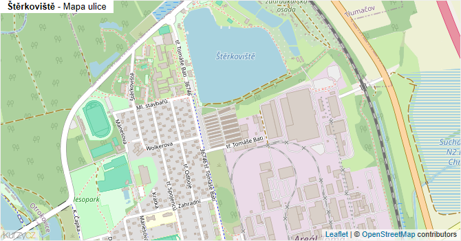 Štěrkoviště - mapa ulice