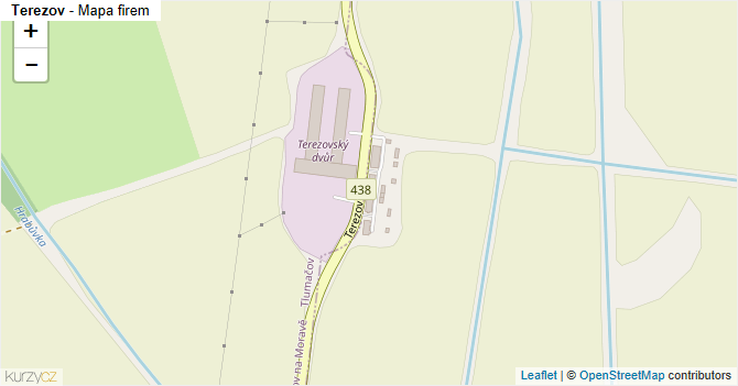 Terezov - mapa podnikání