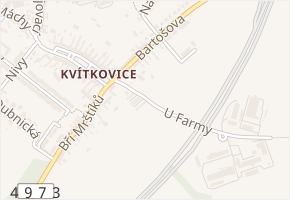 U Farmy v obci Otrokovice - mapa ulice