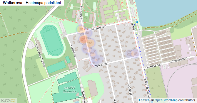 Wolkerova - mapa podnikání
