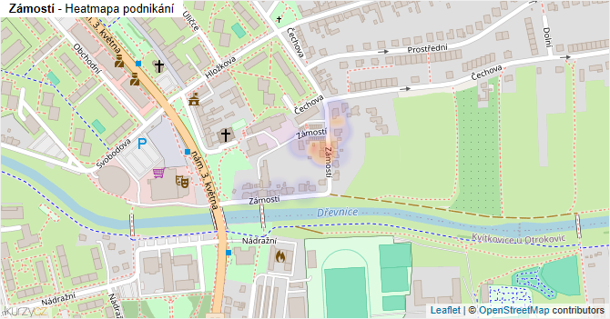 Zámostí - mapa podnikání