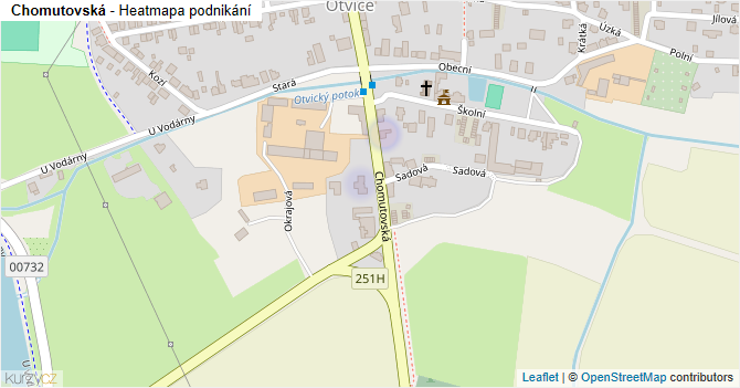 Chomutovská - mapa podnikání
