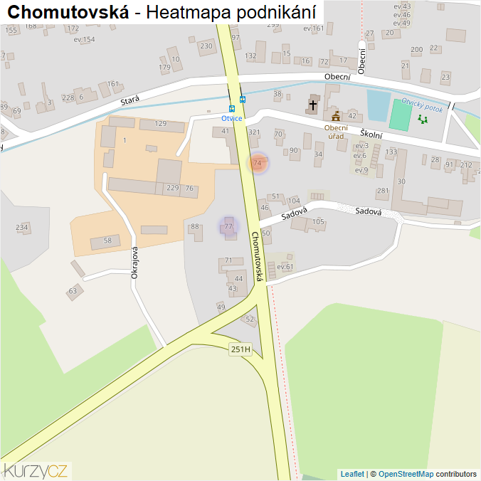 Mapa Chomutovská - Firmy v ulici.