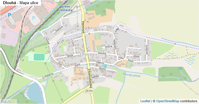 Dlouhá - mapa ulice
