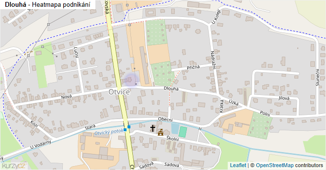 Dlouhá - mapa podnikání